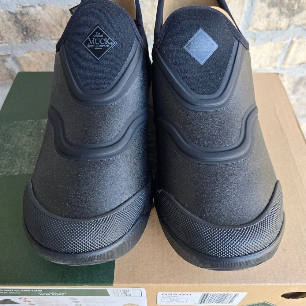 Muck Boot Company Outscape Low Mens Black Neoprene Waterproof Shoe Size 10